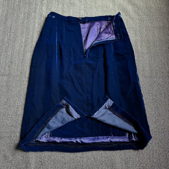 27 Waist Velour Skirt Vintage Marshall Fields - Picture 15 of 16